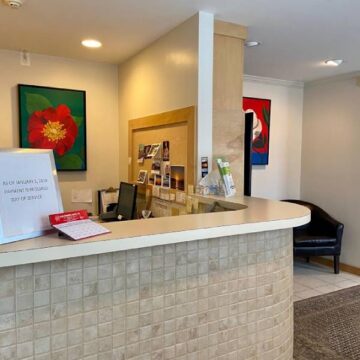 Reception desk of dentistry