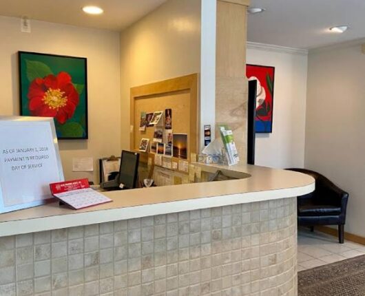 Reception desk of dentistry